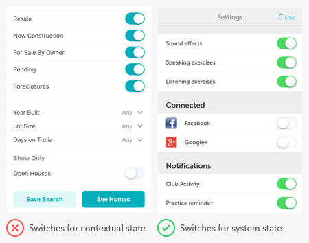 Why Toggle Buttons Are Confusing. Not all buttons execute actions